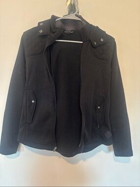 Classic Black Hooded Jacket by Eddie Bauer